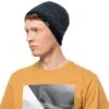 Jack Wolfskin Fleecemütze (Beanie) Stormlock Foggy In Strickoptik (winddicht, Fleecefutter) Nachtblau Herren