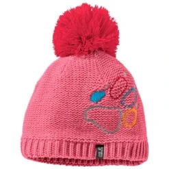 Jack Wolfskin Mütze (Bommel) Paw Knit Pink Kinder