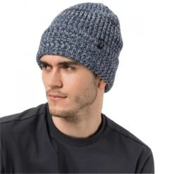 Jack Wolfskin Strickmütze (Beanie) Snow Flurry Cap Dunkelblau