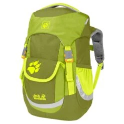 Jack Wolfskin Alltags-Wanderrucksack Kids Explorer (herausnehmbare Sitzmatte) Grün 16 Liter