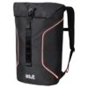 Jack Wolfskin Fahrradrucksack Allspark (sportlicher Kurierrucksack Mit LED-Beleuchtung) Schwarz 20 Liter