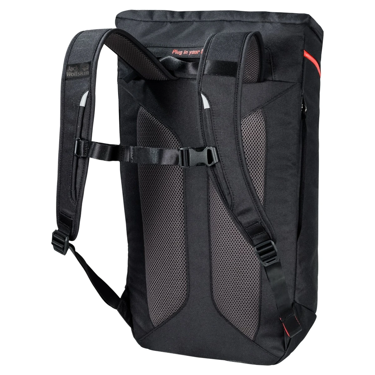 Jack Wolfskin Fahrradrucksack Allspark (sportlicher Kurierrucksack Mit LED-Beleuchtung) Schwarz 20 Liter 7 Jack Wolfskin Fahrradrucksack Allspark (sportlicher Kurierrucksack Mit LED-Beleuchtung) Schwarz 20 Liter – Bild 5