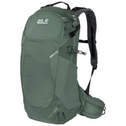 Jack Wolfskin Wanderrucksack Crosstrail (für Tagestouren, Leicht, PFC-frei) 24 Liter Grün