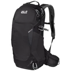 Jack Wolfskin Wanderrucksack Crosstrail (für Tagestouren, Leicht, PFC-frei) 24 Liter Schwarz