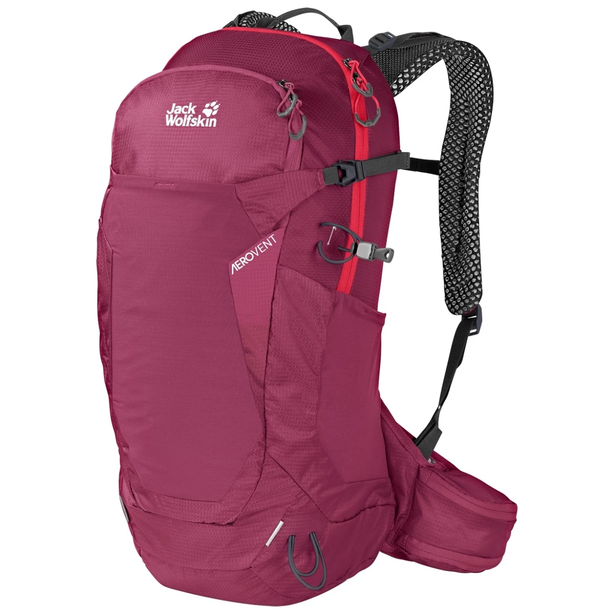 Jack Wolfskin Wanderrucksack Crosstrail (für Tagestouren, Komfortabler Sitz, Leicht) Beererot 22 Liter 3 Jack Wolfskin Wanderrucksack Crosstrail (für Tagestouren, Komfortabler Sitz, Leicht) Beererot 22 Liter