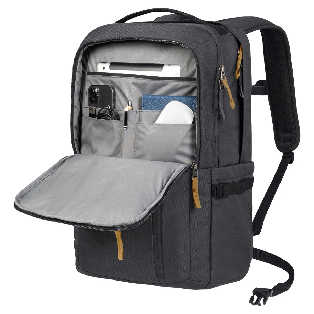 Jack Wolfskin Alltags-Rucksack Jack Pot De Luxe Schwarz 32 Liter 5 Jack Wolfskin Alltags-Rucksack Jack Pot De Luxe Schwarz 32 Liter â Bild 3