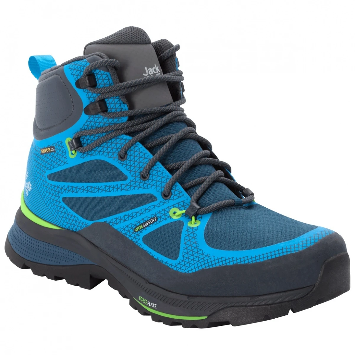 Jack Wolfskin Wanderschuhe Force Striker Texapore MID Blau Herren 3 Jack Wolfskin Wanderschuhe Force Striker Texapore MID Blau Herren