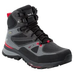 Jack Wolfskin Wanderschuhe Force Trekker Texapore MID Schwarz/rot Herren