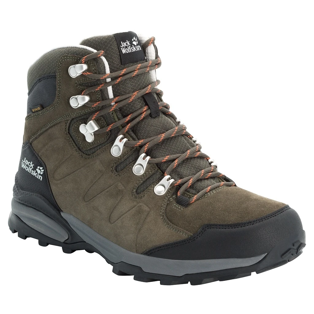 Jack Wolfskin Wanderschuhe Refugio Mid Texapore (Veloursleder, Wasserdicht) Khakibraun/phantomgrau Herren 3 Jack Wolfskin Wanderschuhe Refugio Mid Texapore (Veloursleder, Wasserdicht) Khakibraun/phantomgrau Herren