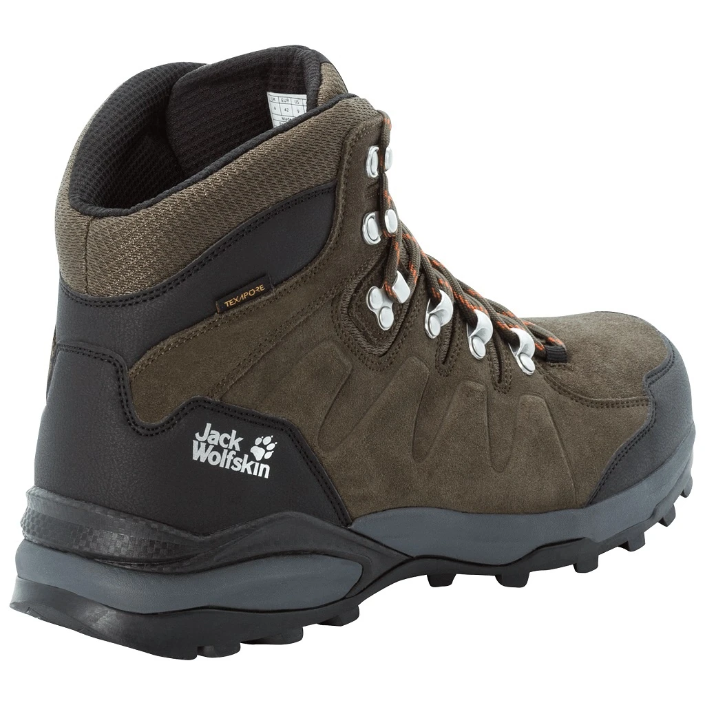 Jack Wolfskin Wanderschuhe Refugio Mid Texapore (Veloursleder, Wasserdicht) Khakibraun/phantomgrau Herren 6 Jack Wolfskin Wanderschuhe Refugio Mid Texapore (Veloursleder, Wasserdicht) Khakibraun/phantomgrau Herren – Bild 4