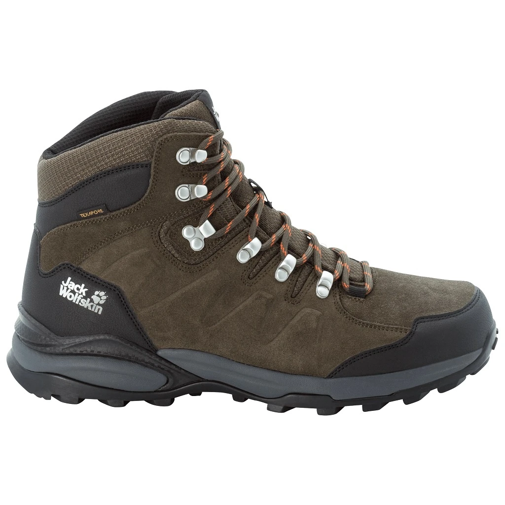 Jack Wolfskin Wanderschuhe Refugio Mid Texapore (Veloursleder, Wasserdicht) Khakibraun/phantomgrau Herren 8 Jack Wolfskin Wanderschuhe Refugio Mid Texapore (Veloursleder, Wasserdicht) Khakibraun/phantomgrau Herren – Bild 6