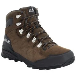 Jack Wolfskin Wanderschuhe Refugio Mid Texapore (Veloursleder, Wasserdicht) Braun Herren