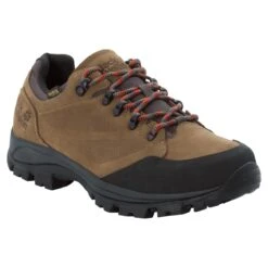 Jack Wolfskin Wanderschuhe Rebellion Texapore Low (Trekking, Nubukleder, Wasserdicht) Phantombraun Herren