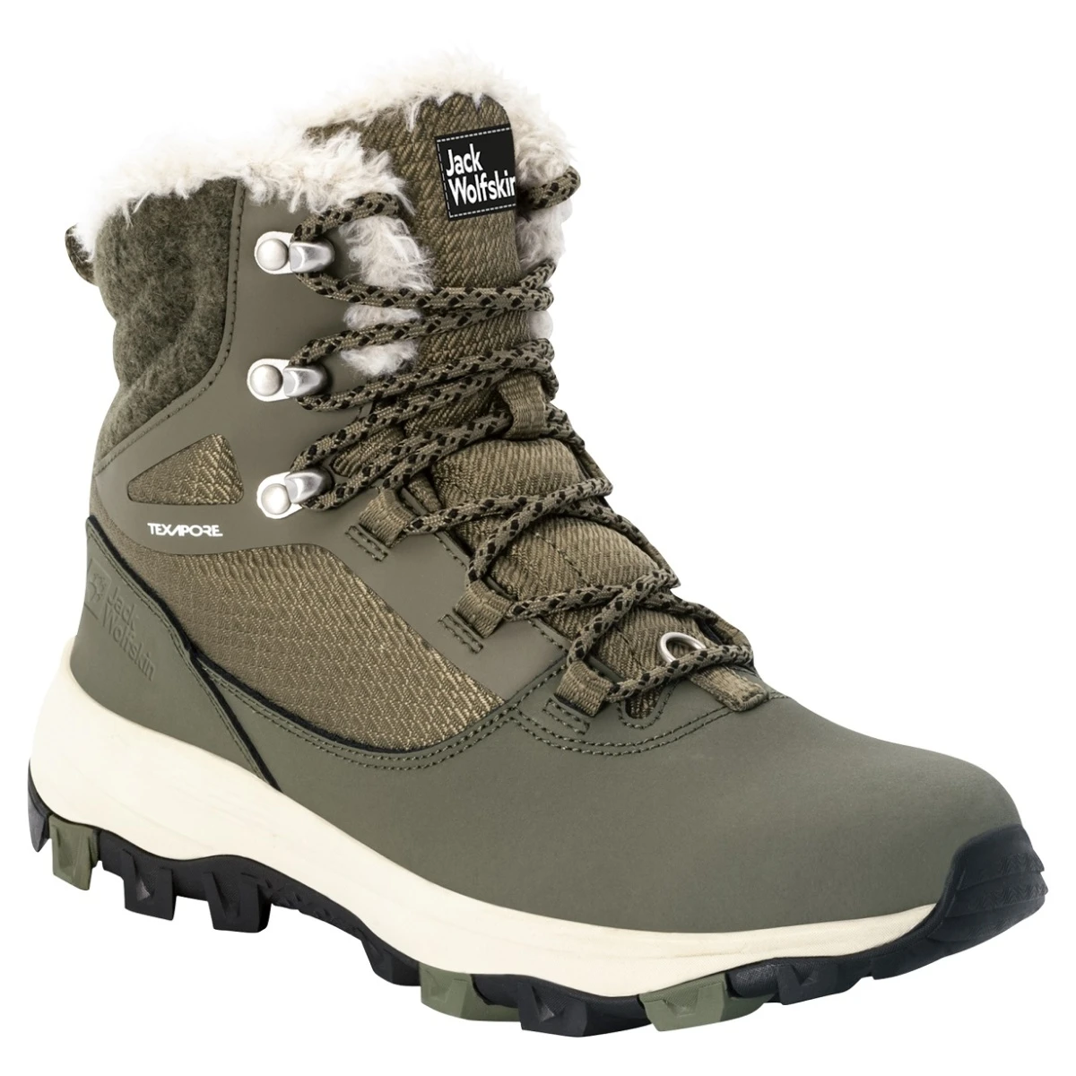 Jack Wolfskin Winterstiefel Everquest High Texapore (warm, Wasserdicht, PFC-Frei) Khakigrün Damen 3 Jack Wolfskin Winterstiefel Everquest High Texapore (warm, Wasserdicht, PFC-Frei) Khakigrün Damen