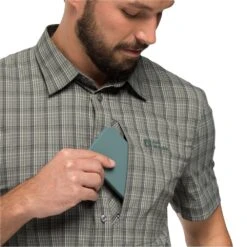 Jack Wolfskin Kurzarmhemd Rays Stretch Vent Dunkelgrün Herren -Jack Wolfskin Jack Wolfskin Hemd Rays Stretch Vent Herren 1401553 4143 3 1000x1000 1