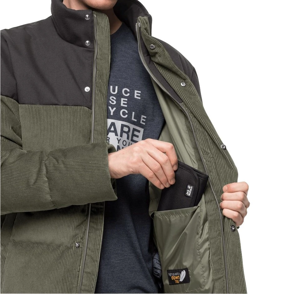Jack Wolfskin Winter-Daunenjacke Nature Corduroy Mit Cord Olivegrün Herren 7 Jack Wolfskin Winter-Daunenjacke Nature Corduroy Mit Cord Olivegrün Herren – Bild 5