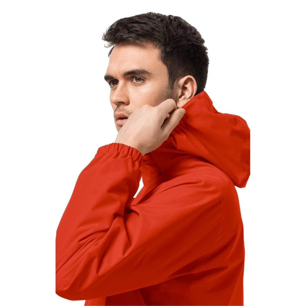 Jack Wolfskin Regenjacke Stormy Point 2-Lagen (Wetterschutzjacke, Wasser-/ Winddicht, Atmungsaktiv) Orange/rot Herren 5 Jack Wolfskin Regenjacke Stormy Point 2-Lagen (Wetterschutzjacke, Wasser-/ Winddicht, Atmungsaktiv) Orange/rot Herren – Bild 3
