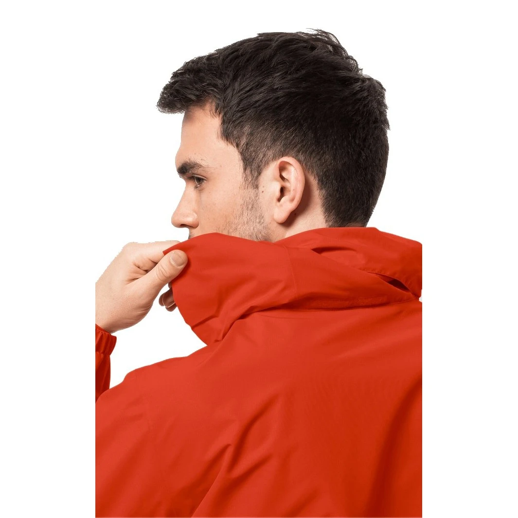 Jack Wolfskin Regenjacke Stormy Point 2-Lagen (Wetterschutzjacke, Wasser-/ Winddicht, Atmungsaktiv) Orange/rot Herren 6 Jack Wolfskin Regenjacke Stormy Point 2-Lagen (Wetterschutzjacke, Wasser-/ Winddicht, Atmungsaktiv) Orange/rot Herren – Bild 4