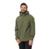 Jack Wolfskin Wanderjacke-/Regenjacke Elsberg 2.5L (sehr Atmungsaktiv, Wasserdicht, Winddicht) Waldgrün Herren