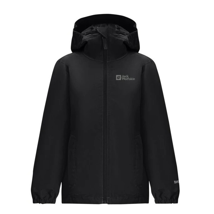 Jack Wolfskin Regenjacke Flaze Texapore (winddicht, Wasserdicht Und Leicht) Schwarz Kinder 4 Jack Wolfskin Regenjacke Flaze Texapore (winddicht, Wasserdicht Und Leicht) Schwarz Kinder – Bild 2