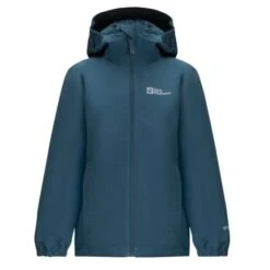 Jack Wolfskin Regenjacke Flaze Texapore (winddicht, Wasserdicht Und Leicht) Darkblau Kinder