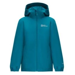 Jack Wolfskin Regenjacke Flaze Texapore (winddicht, Wasserdicht Und Leicht) Everestblau Kinder