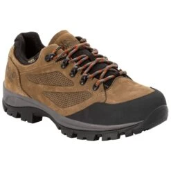 Jack Wolfskin Wanderschuhe Rebellion Texapore Low (Trekking, Nubukleder, Wasserdicht) Braun/rot Herren