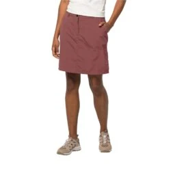 Jack Wolfskin Sommerrock Kalahari Skort (mit Innenhose, Atmungsaktiv) Rosa Damen