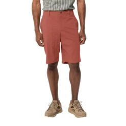 Jack Wolfskin Alltags-Wanderhose Desert Shorts (atmungsaktiv, Schnelltrocknend) Kurz Rot Herren