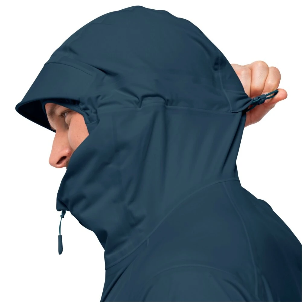 Jack Wolfskin Wanderjacke Emberberg 3l (sehr Atmungsaktiv, Wasserdicht, Winddicht) Darkblau Herren 5 Jack Wolfskin Wanderjacke Emberberg 3l (sehr Atmungsaktiv, Wasserdicht, Winddicht) Darkblau Herren – Bild 3