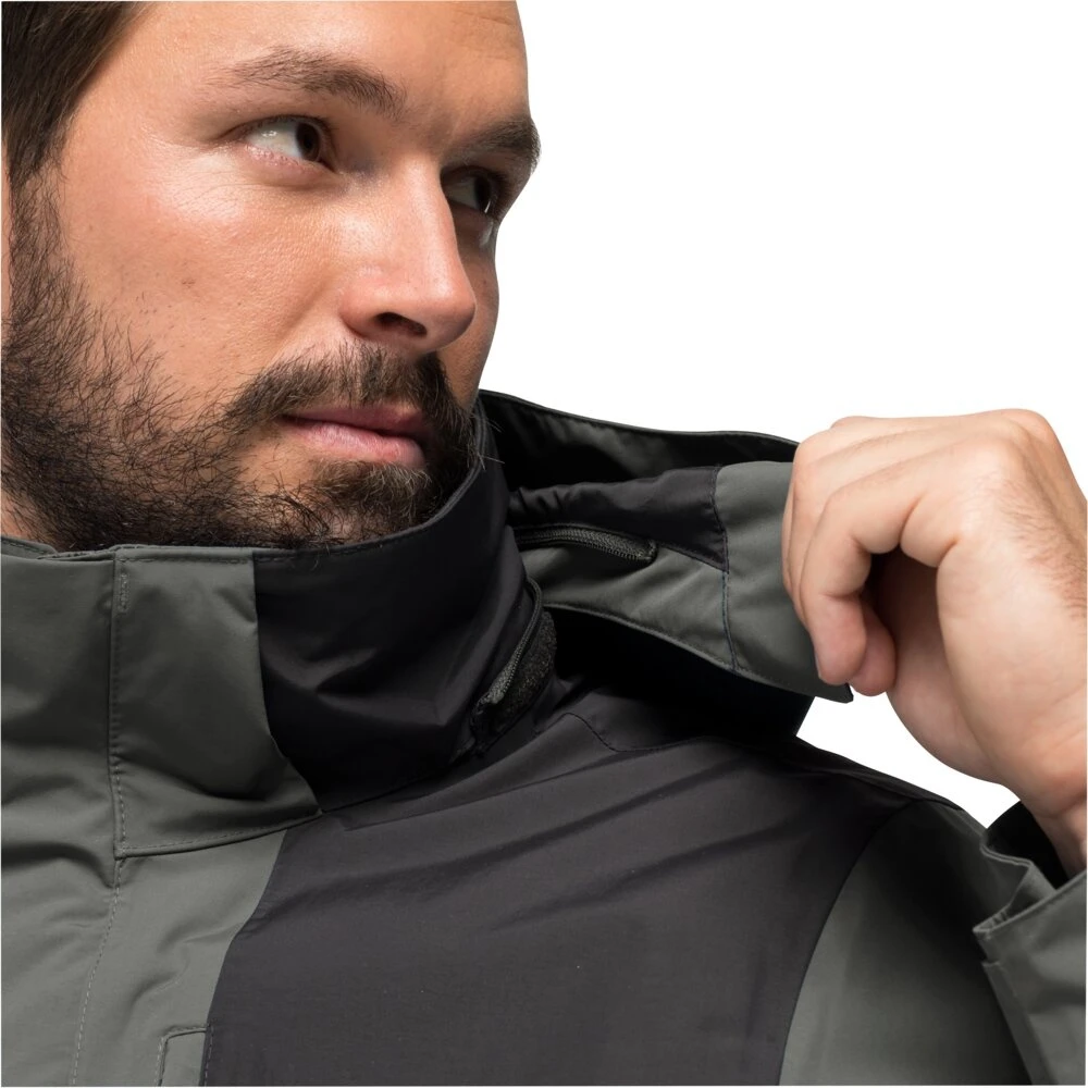 Jack Wolfskin Wanderjacke Jasper Flex 2023 (Wetterschutzjacke, Wasser-/ Winddicht, Atmungsaktiv) Dunkelgrün Herren 5 Jack Wolfskin Wanderjacke Jasper Flex 2023 (Wetterschutzjacke, Wasser-/ Winddicht, Atmungsaktiv) Dunkelgrün Herren – Bild 3