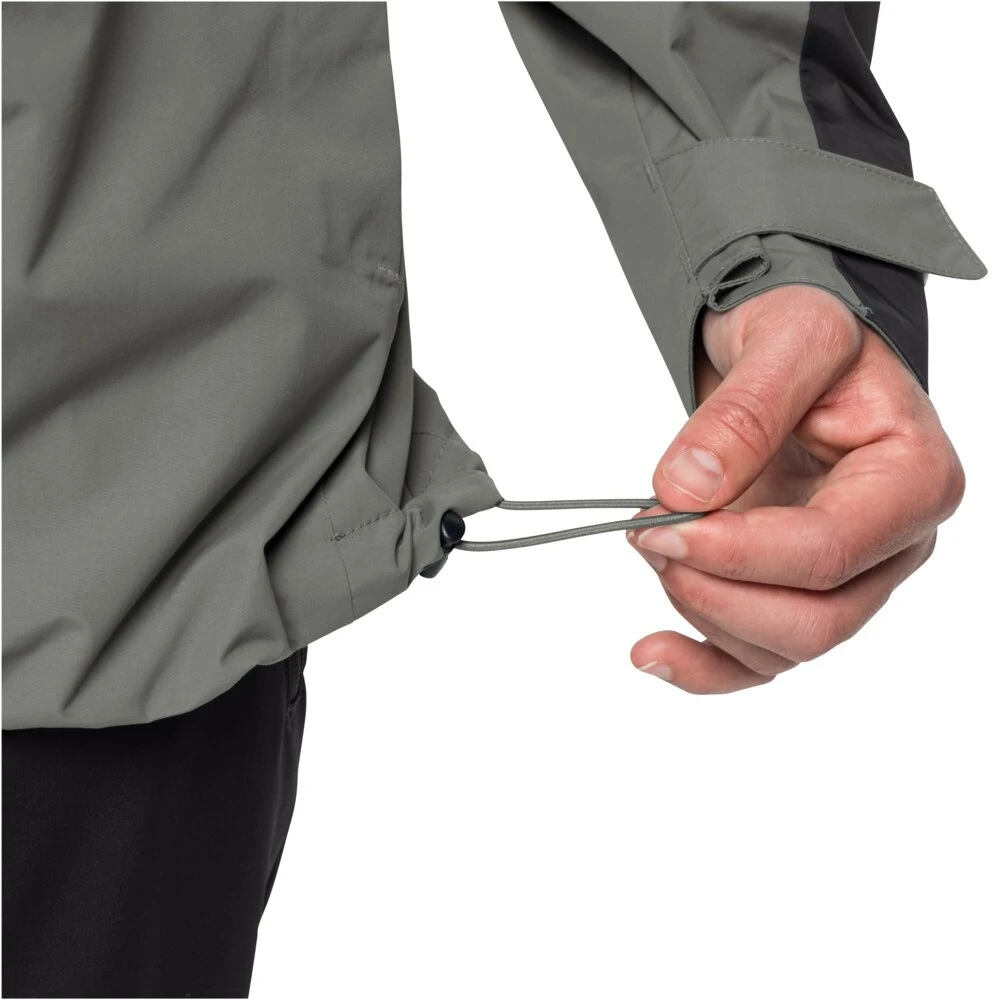 Jack Wolfskin Wanderjacke Jasper Flex 2023 (Wetterschutzjacke, Wasser-/ Winddicht, Atmungsaktiv) Dunkelgrün Herren 8 Jack Wolfskin Wanderjacke Jasper Flex 2023 (Wetterschutzjacke, Wasser-/ Winddicht, Atmungsaktiv) Dunkelgrün Herren – Bild 6