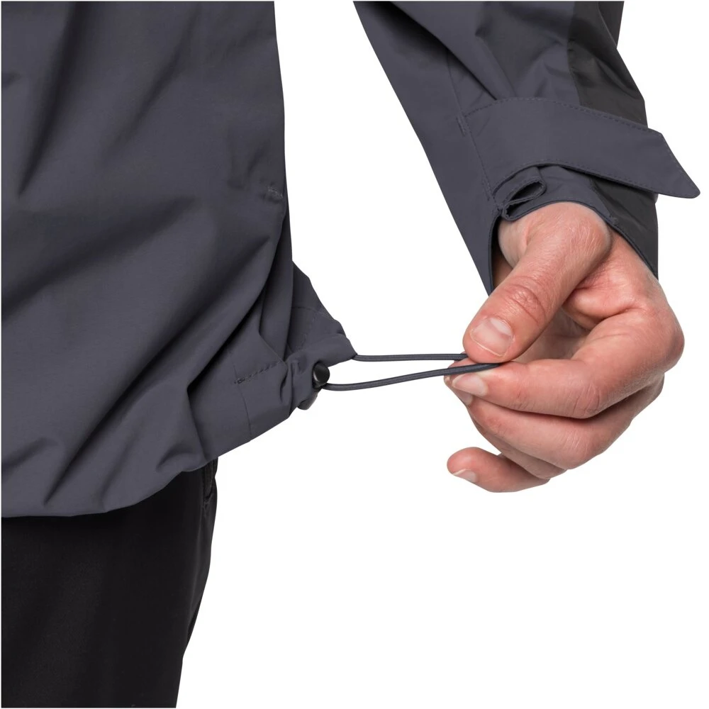 Jack Wolfskin Wanderjacke Jasper Flex 2023 (Wetterschutzjacke, Wasser-/ Winddicht, Atmungsaktiv) Ebonygrau Herren 7 Jack Wolfskin Wanderjacke Jasper Flex 2023 (Wetterschutzjacke, Wasser-/ Winddicht, Atmungsaktiv) Ebonygrau Herren – Bild 5