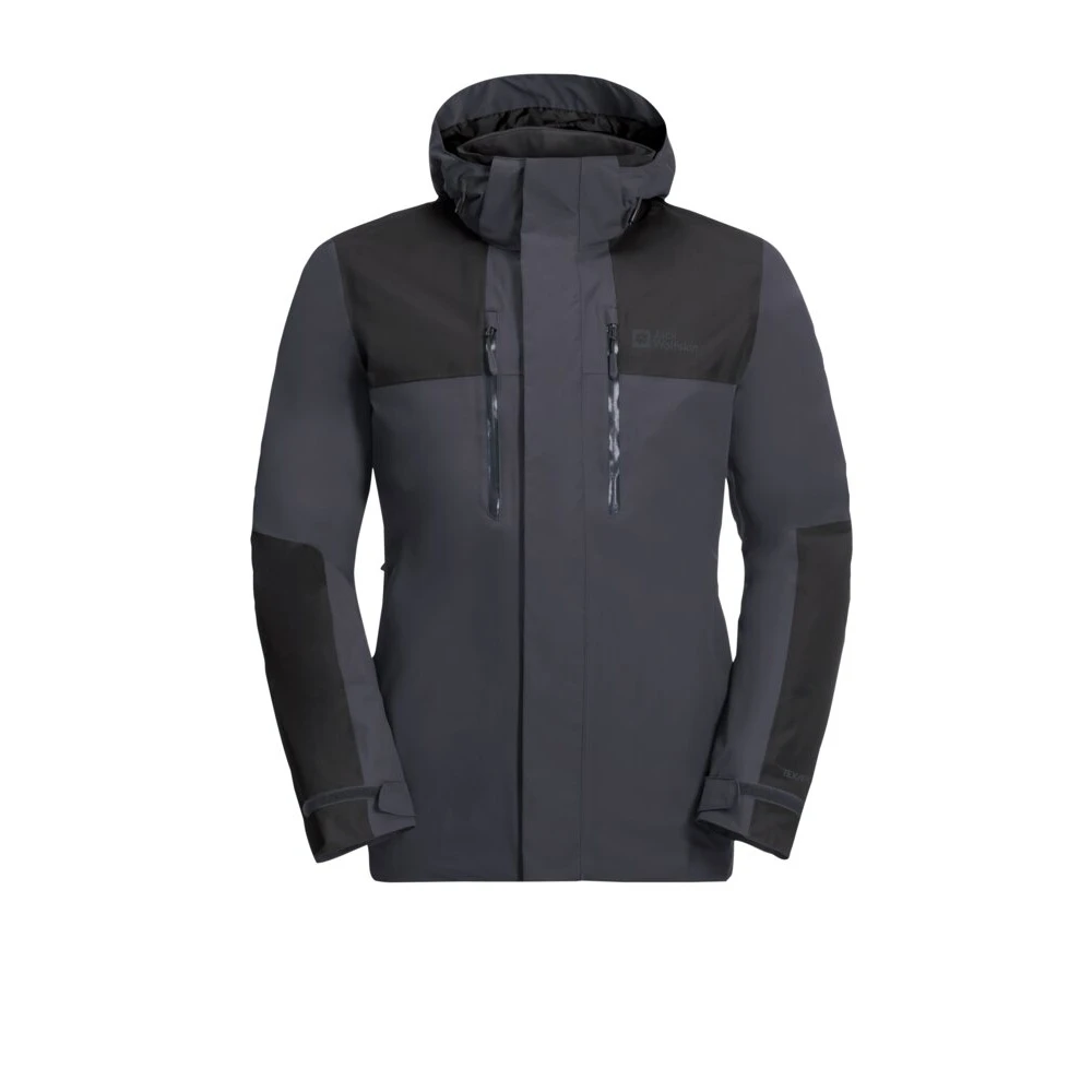 Jack Wolfskin Wanderjacke Jasper Flex 2023 (Wetterschutzjacke, Wasser-/ Winddicht, Atmungsaktiv) Ebonygrau Herren 8 Jack Wolfskin Wanderjacke Jasper Flex 2023 (Wetterschutzjacke, Wasser-/ Winddicht, Atmungsaktiv) Ebonygrau Herren – Bild 6