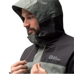 Jack Wolfskin Wanderjacke Kammweg 2L (sehr Atmungsaktiv, Wasserdicht, Winddicht) Dunkelgrün Herren -Jack Wolfskin Jack Wolfskin Wanderjacke Kammweg 1115841 4143 3 1000x1000 1