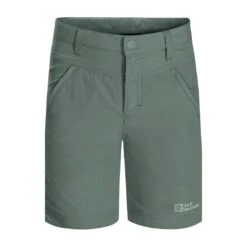 Jack Wolfskin Alltags-Wanderhose Sun Short (atmungsaktiv, Temperaturregulierung) Kurz Hedgegrün Kinder