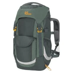 Jack Wolfskin Alltags-Wanderrucksack Kids Explorer (herausnehmbare Sitzmatte) Kinder Olivegrün 20 Liter