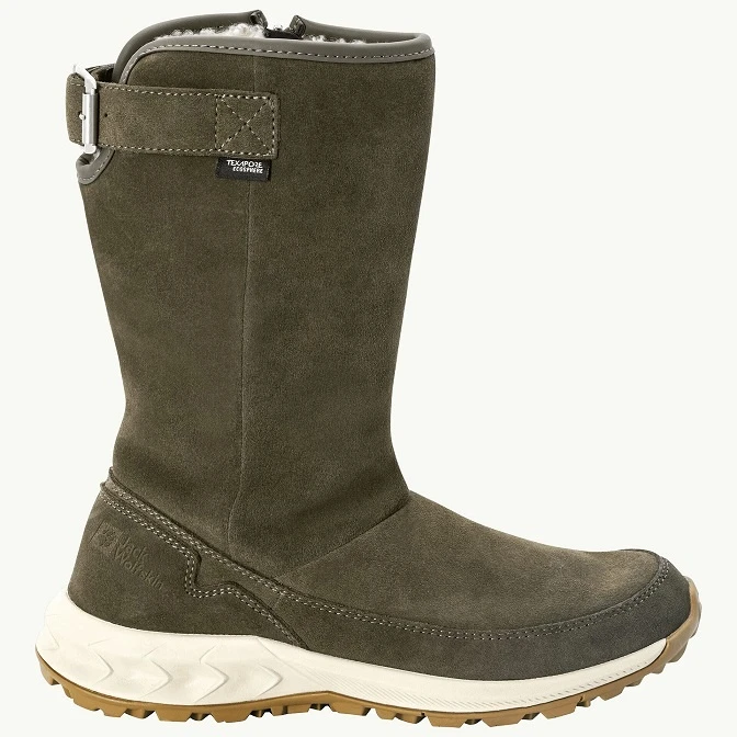 Jack Wolfskin Winterstiefel Queenstown Texapore - Lederstiefel, Seitlicher Reißverschluss - Olivegrün Damen 4 Jack Wolfskin Winterstiefel Queenstown Texapore - Lederstiefel, Seitlicher Reißverschluss - Olivegrün Damen – Bild 2